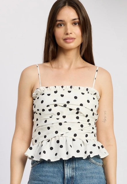 ES Polka Dot Wrap Top