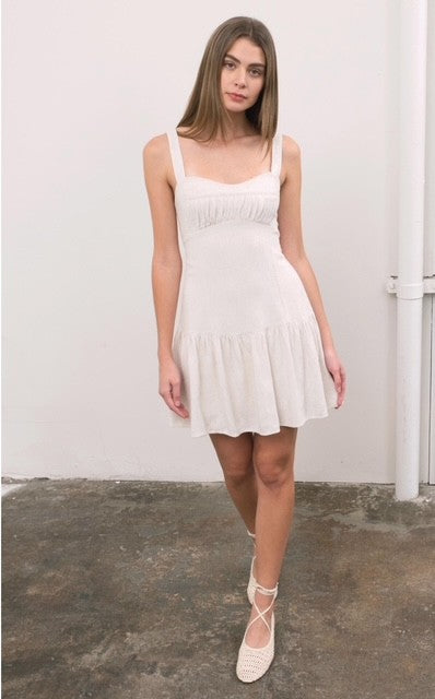 MR Sand Linen Dress L