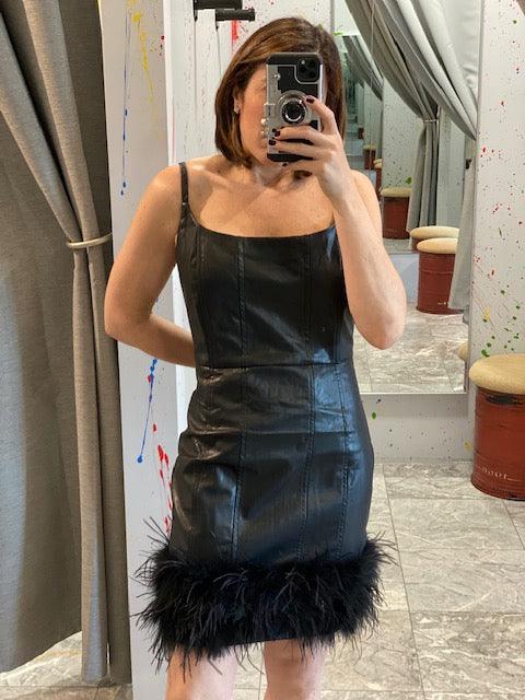LD Black Faux Leather Dress LD Black Faux Leather Dress