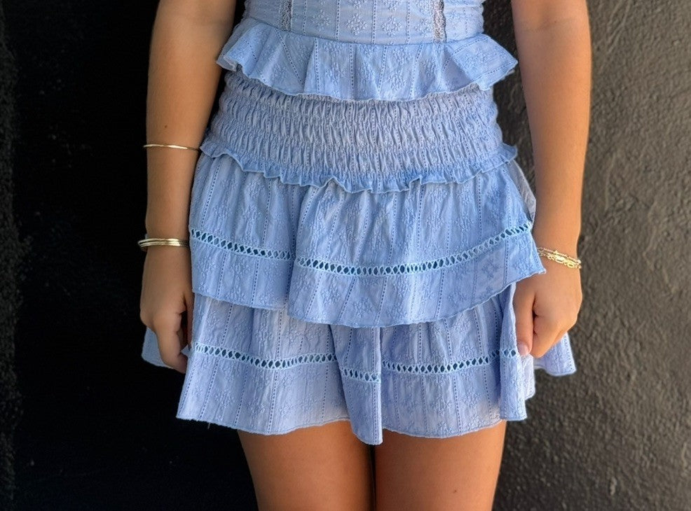 FBZ Blue Eyelet Skirt