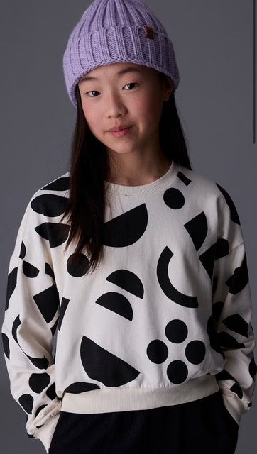 MAY Black and White Print Sweatshirt