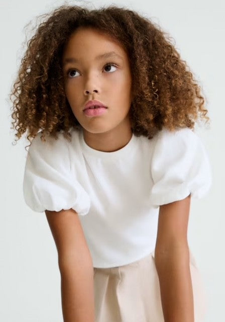 MAY White Puff Sleeve Top