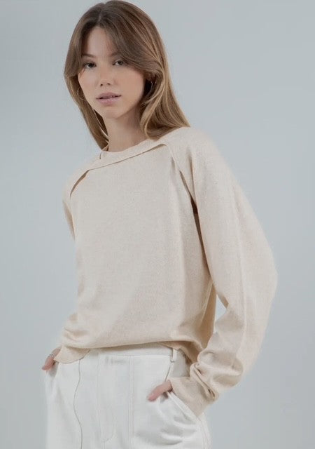 WC Cream Bolero Knit Top