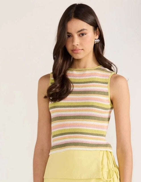 MP Pastel Stripe Knit Top