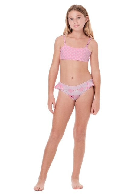 SUB Pink Butterfly Mix Match Bikini