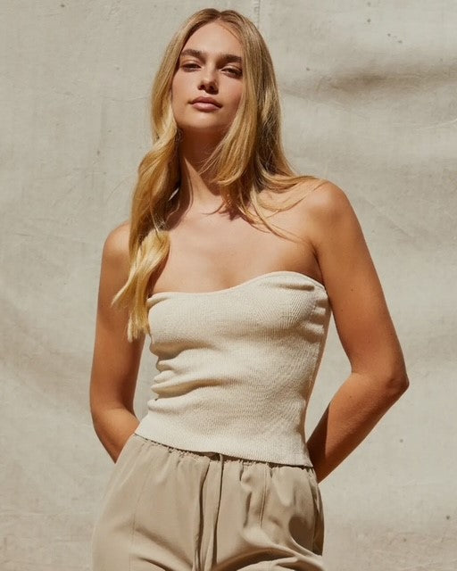 CR Bone Strapless Top
