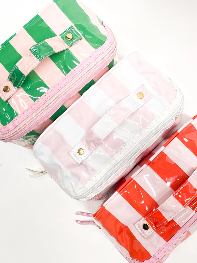 PI White/Pink Toiletry Bag