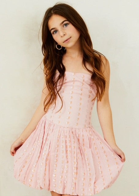TH Pink Lurex Heart Dress