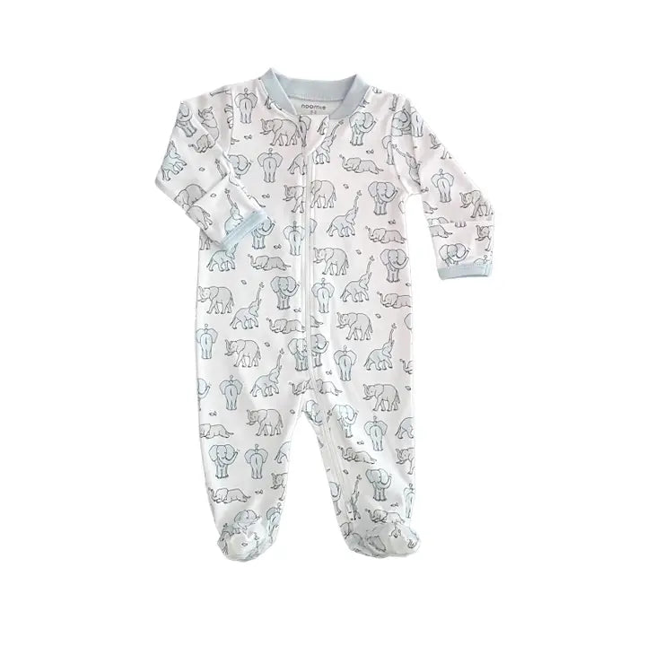 NO Boys Elephants Footie PJ