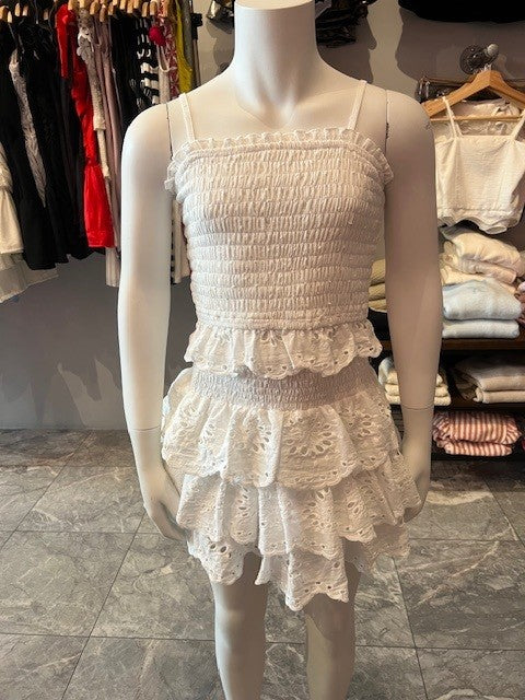 FBZ White Eyelet Scallop Skirt