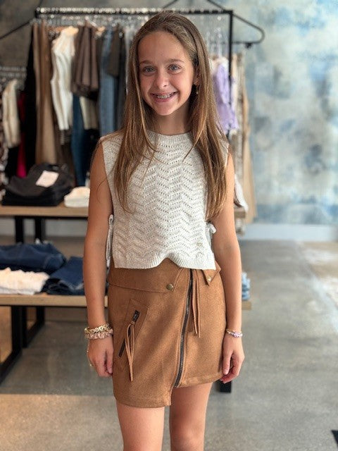 IS Brown Suede Skirt