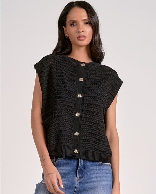 EL Black Knit Top