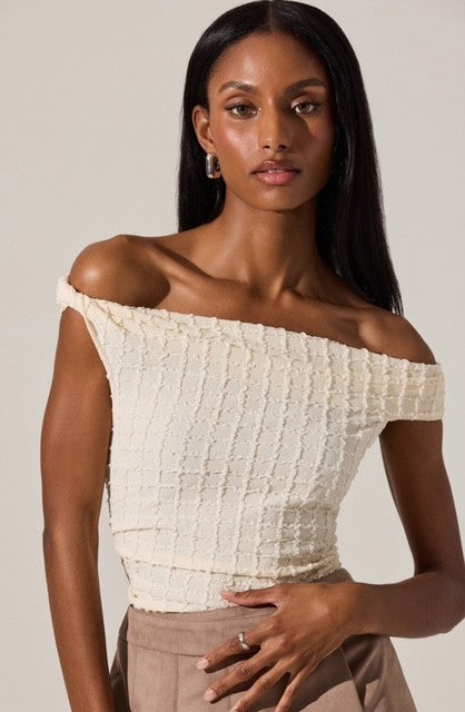 AS Cream Off Shoulder Top
