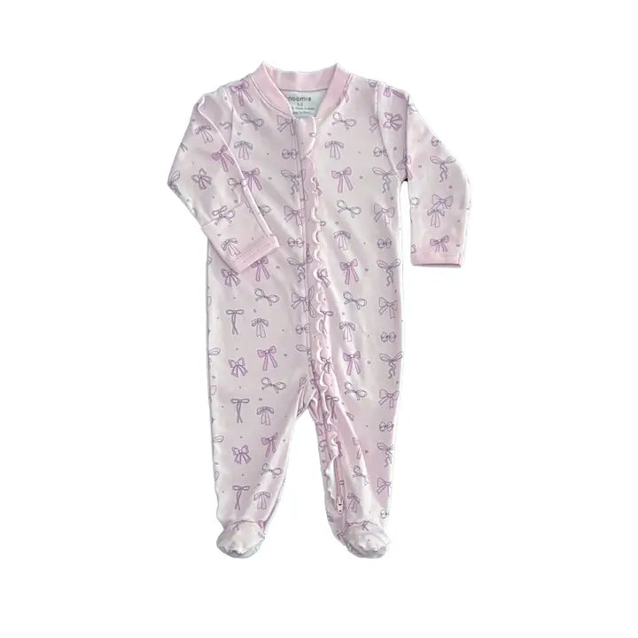 NO Pink Bows Footie PJ