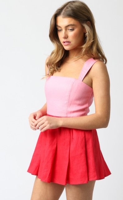 OL Pink/Red Color Block Dress