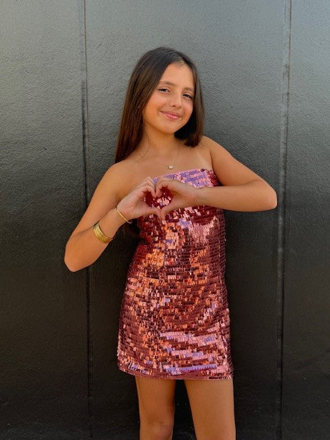 TH Pink Sequin Dress