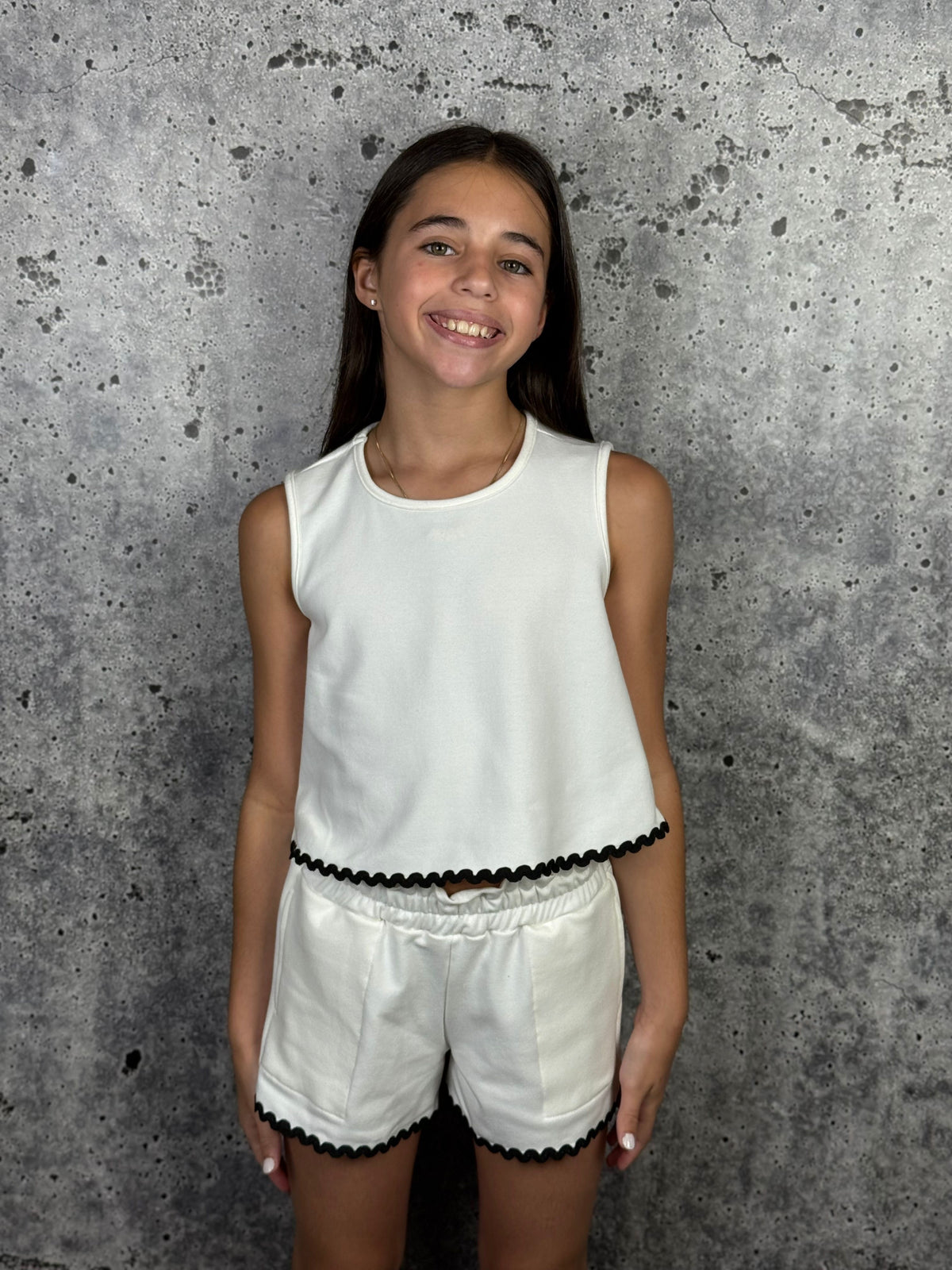 IS White Sleeveless Lounge Top