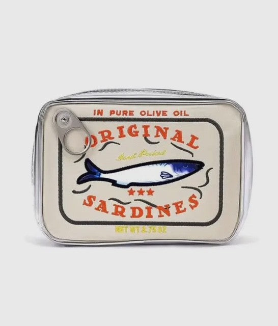 AL Cream Sardine Cosmetic Bag
