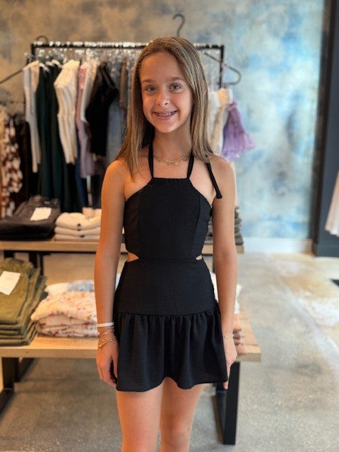 IS Black Halter Cutout Dress  IF SO