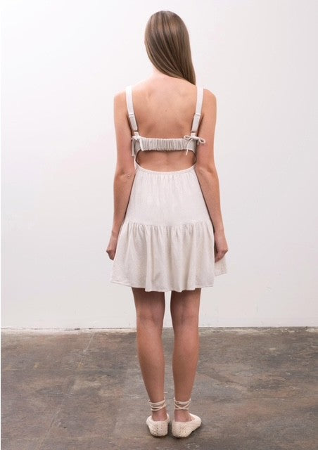 MR Sand Linen Dress L