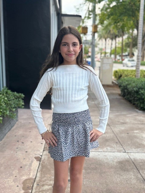 MAY Blue Print Skirt
