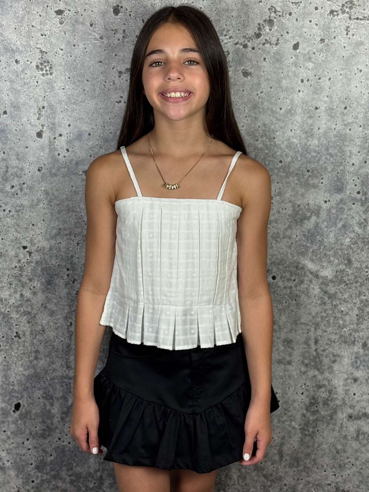 IS White Pleated Top