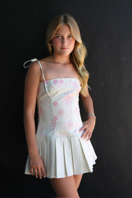IS Pink Palm Print Dress