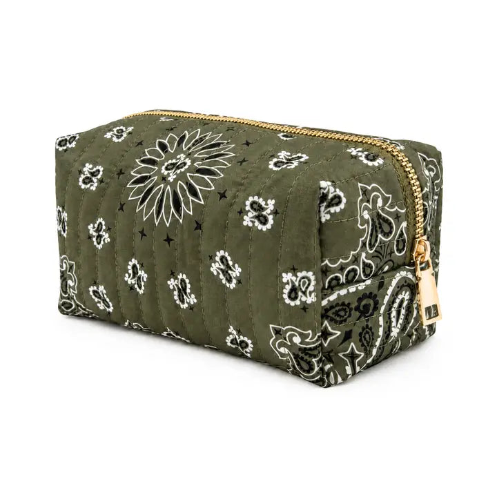 EY Bandana Print Cosmetic Pouch