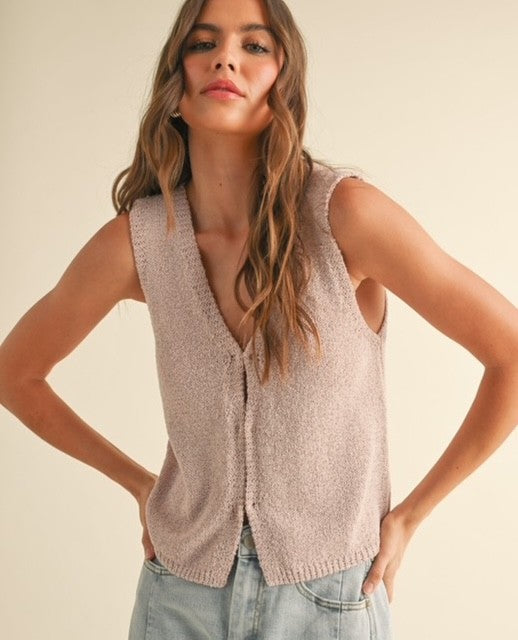 MM Light Pink Knit Vest