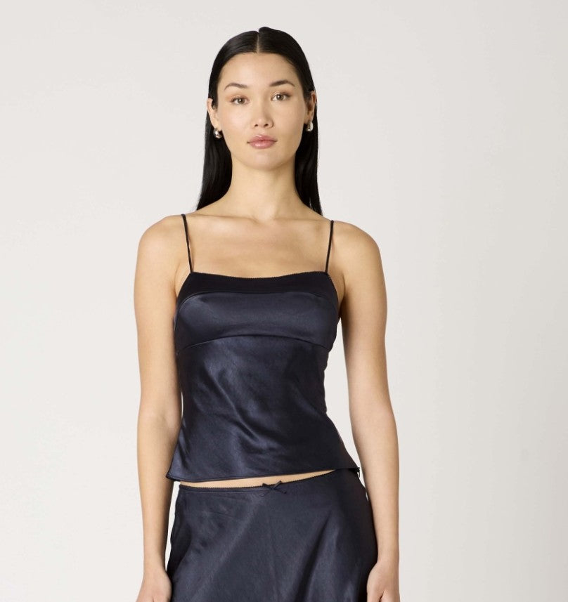 NI Navy Blue Silky Top