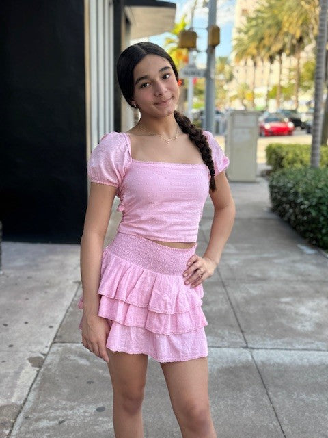 TH Pink Ruffle Skirt