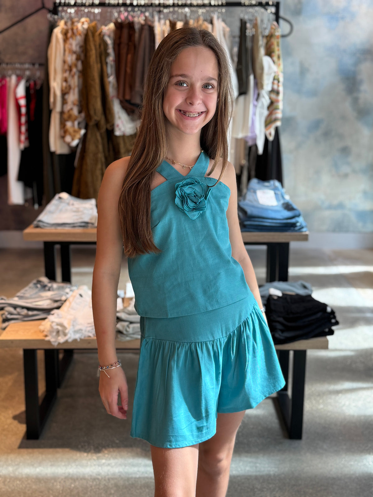 MAY Blue Short And Top Set