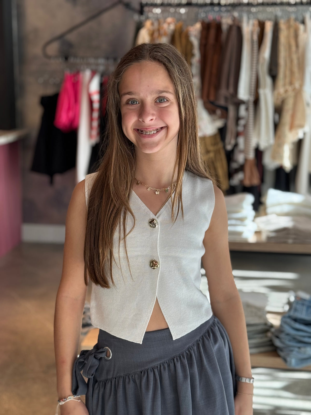 MAY Knit Button Vest