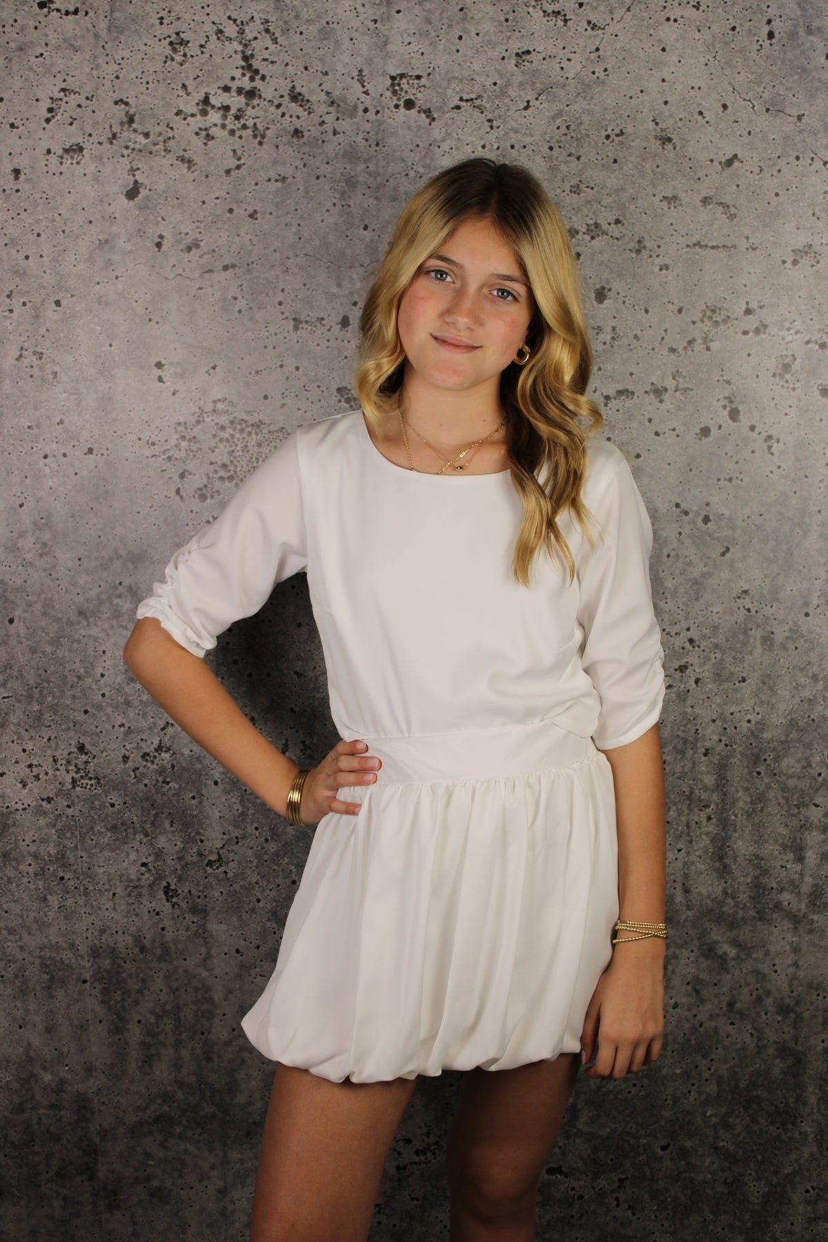 IS White Bubble Skirt