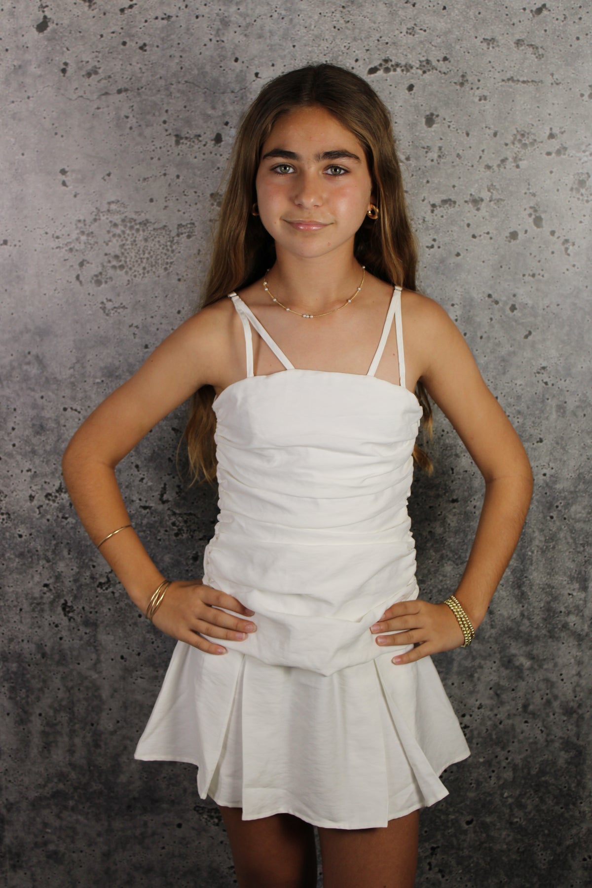 IS White Double Strap Dress
