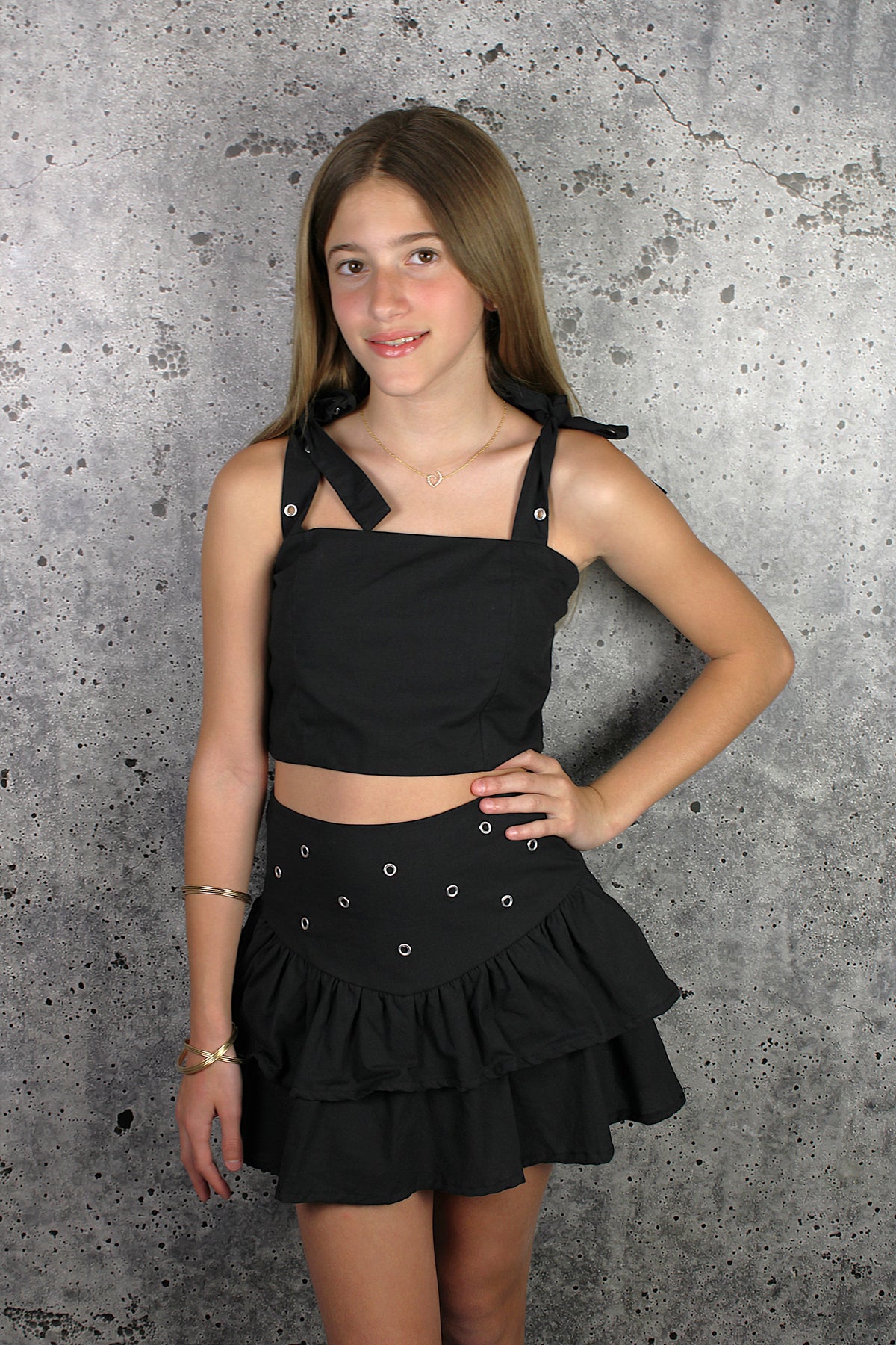 IS Black Grommet Skirt