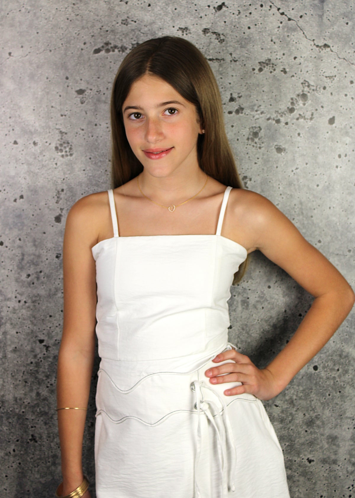 IS White Scallop Top