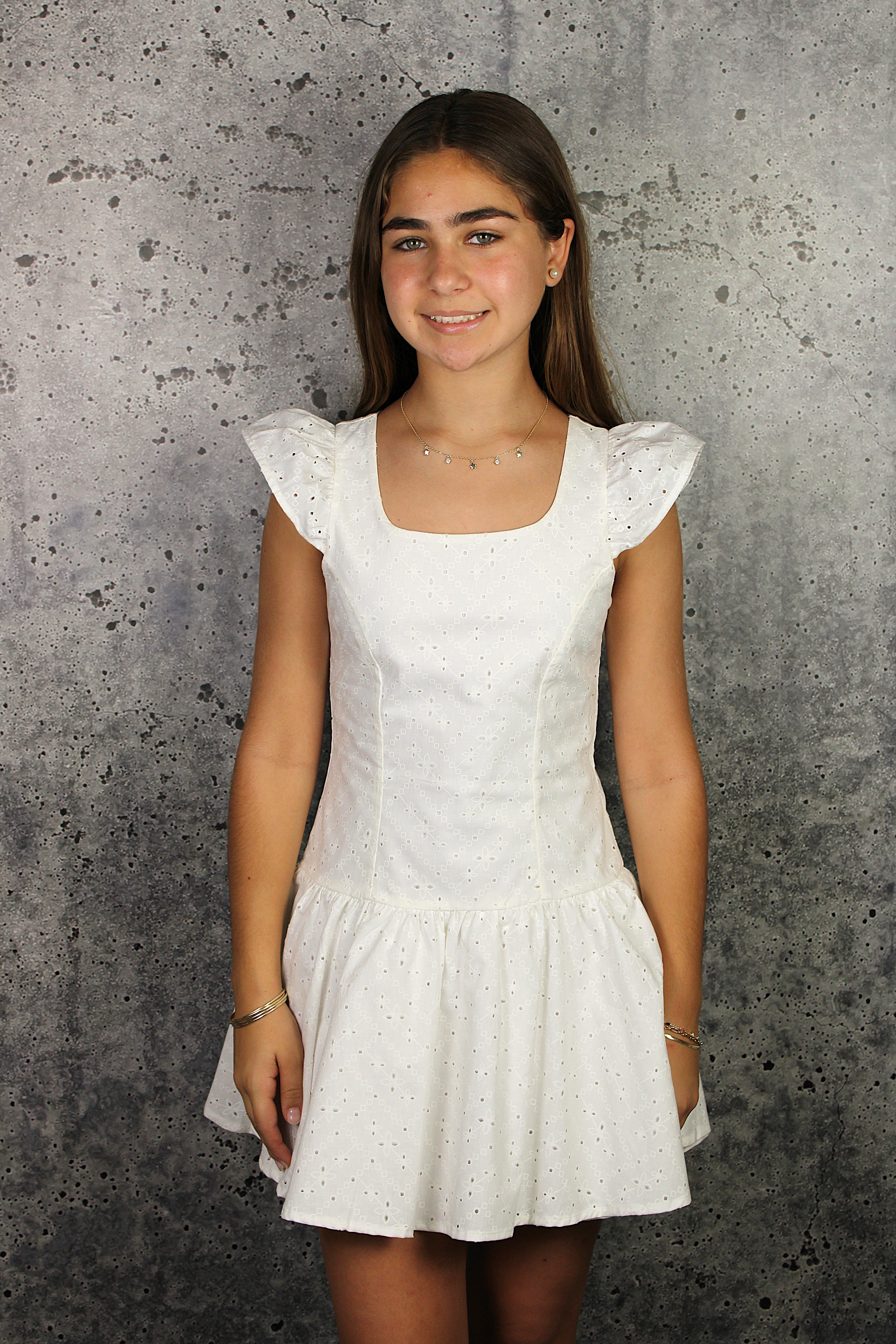 IS White Eyelet Ruffle Dress – IF SO