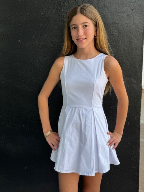 IS White Tie Back Dress