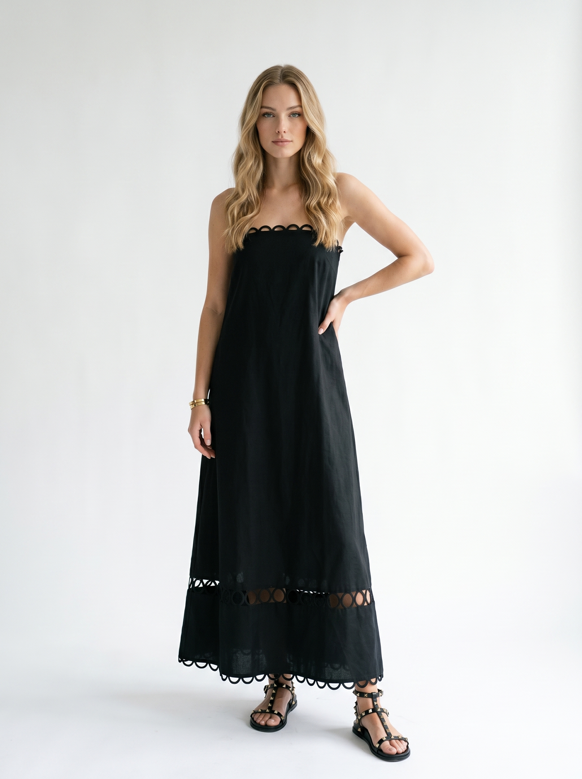 EM Black Strapless Maxi Dress