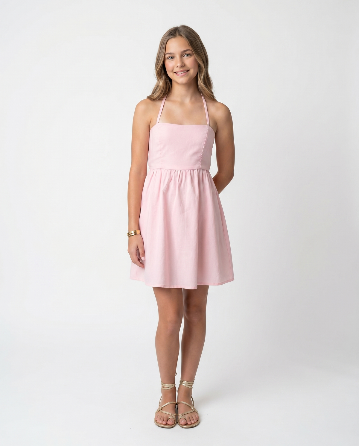 IS Pink Halter Dress