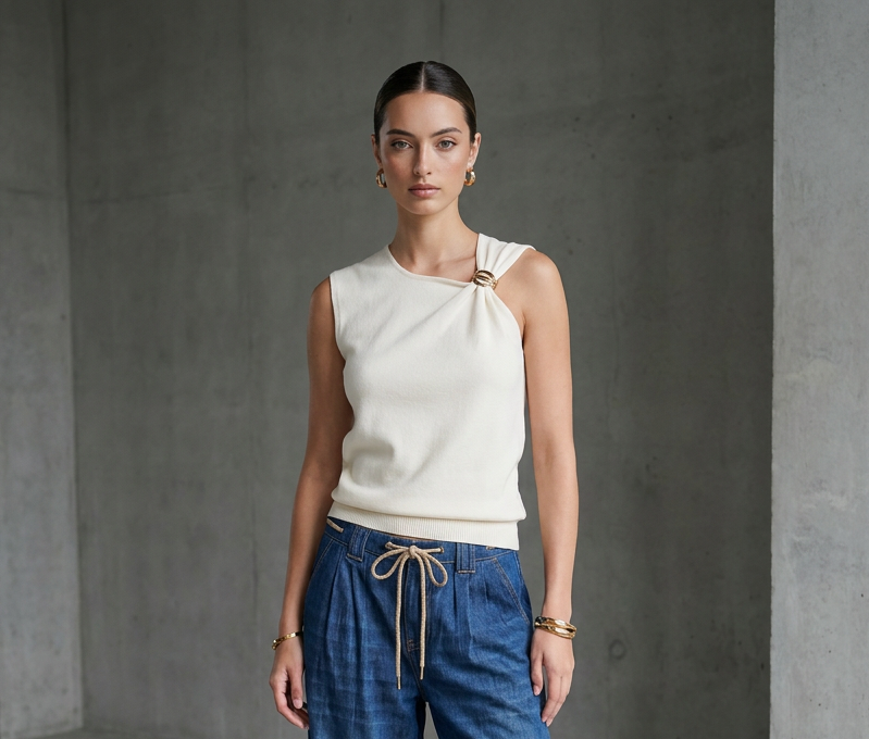 AB Asymmetrical Sleeveless Top