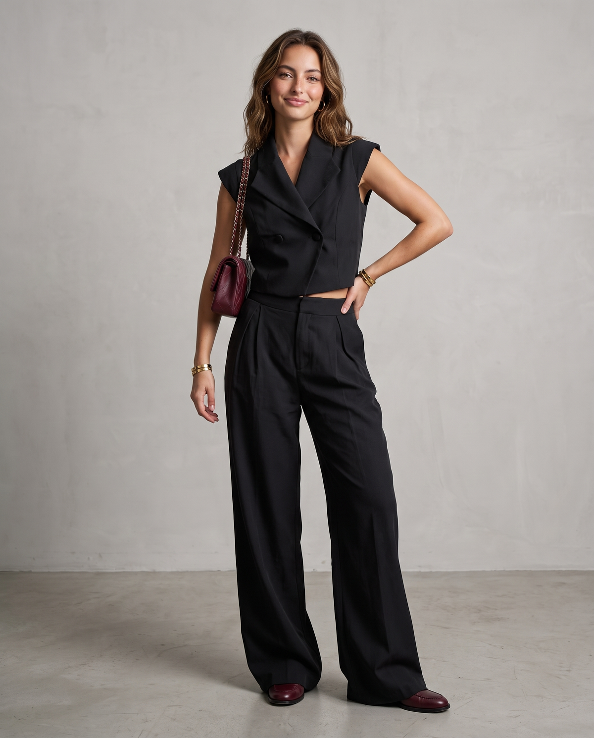 CI Black Pleated Pant
