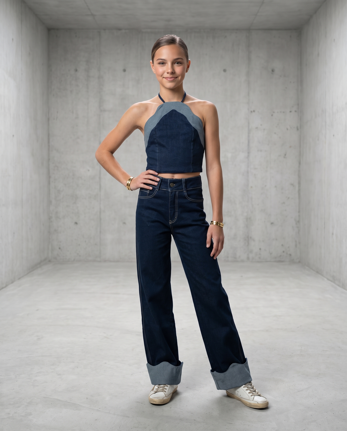 IS Denim Scallop Pant