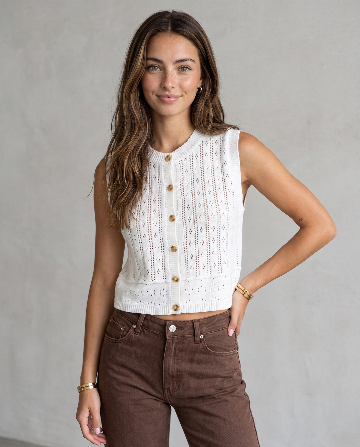ST White Knit Top