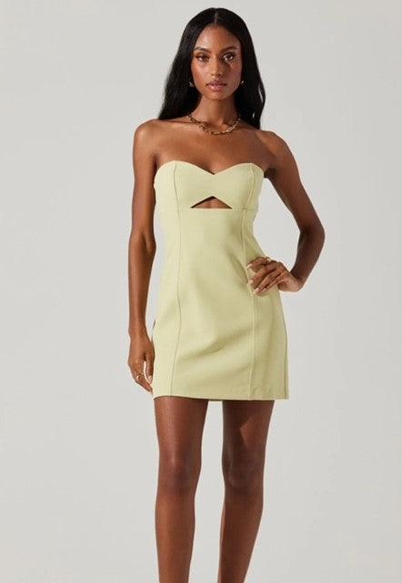 AS Lime Strapless Dress