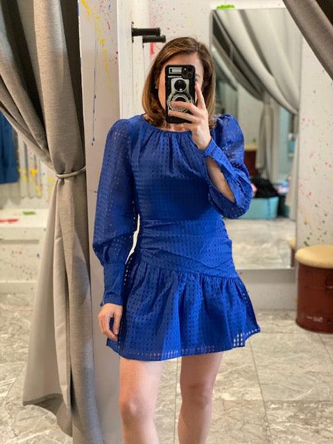 SO Blue Textured Dress - IF SO 