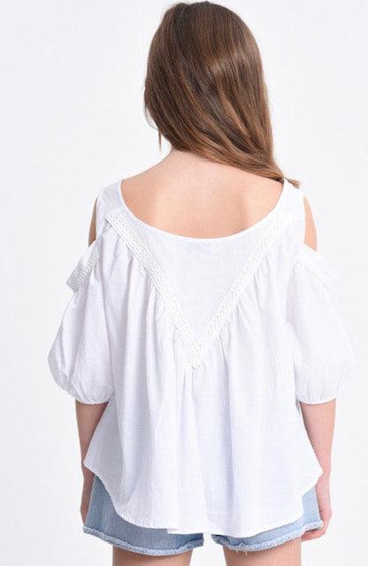 MM White Cold Shoulder Top - IF SO 