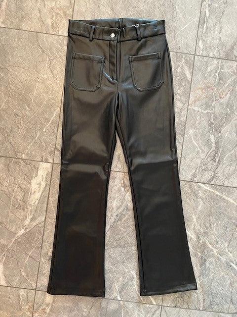 MAY Black Faux Leather Pant - IF SO 