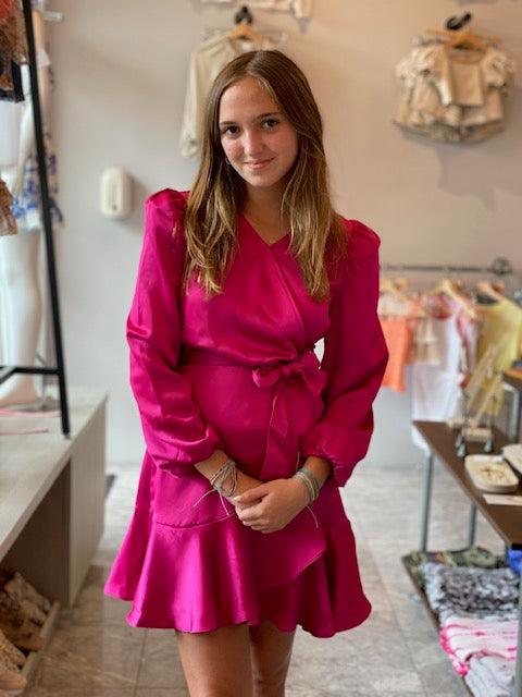 HB Pink Faux Wrap Dress - IF SO 